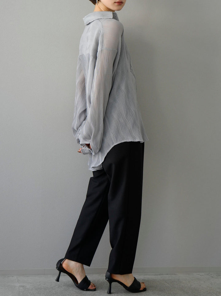 【SET】楊柳波浪上衣+寬鬆錐形褲（2套）