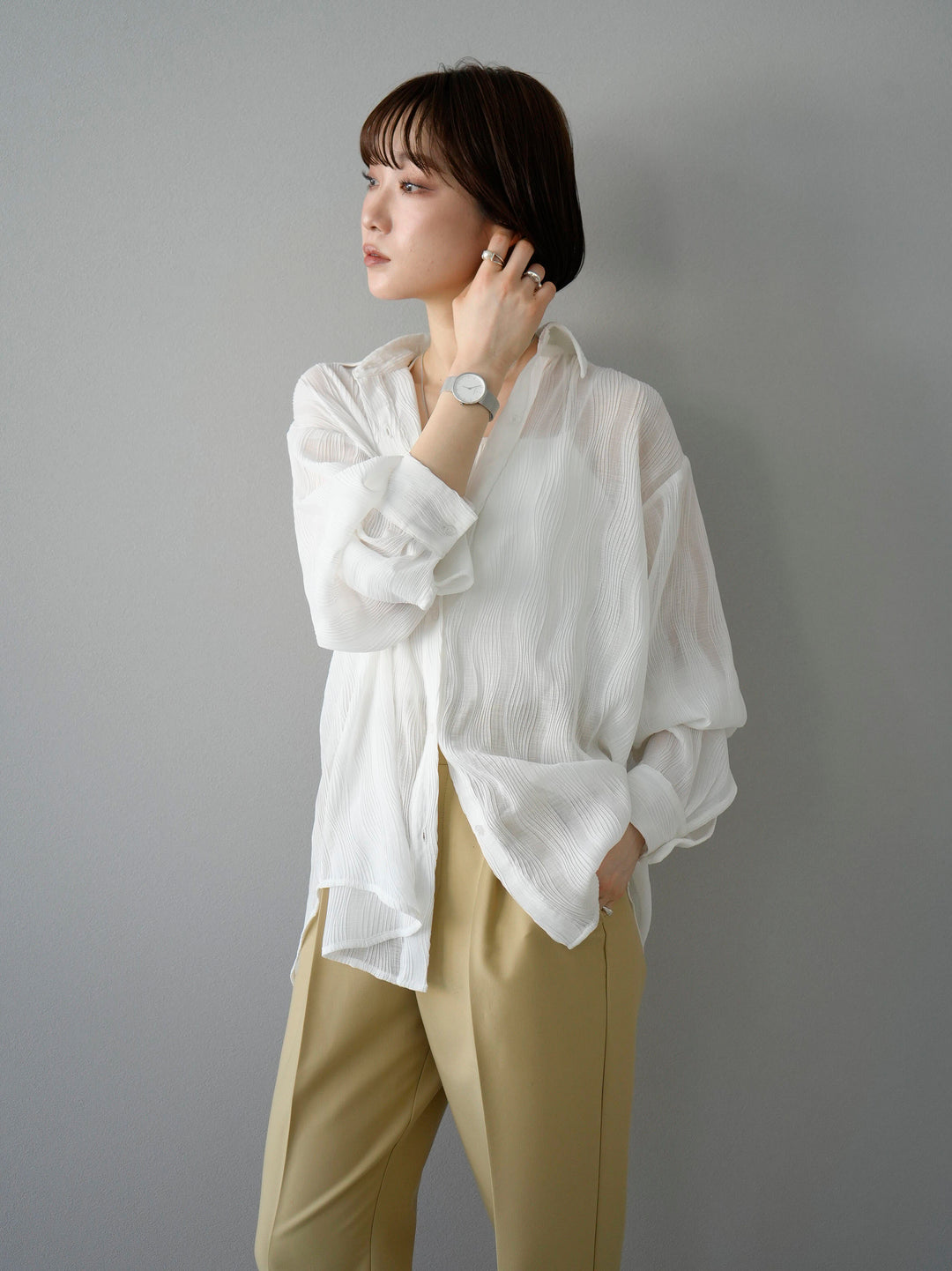 [SET] Willow Wave Overshirt + Easy Tapered Pants (2set)