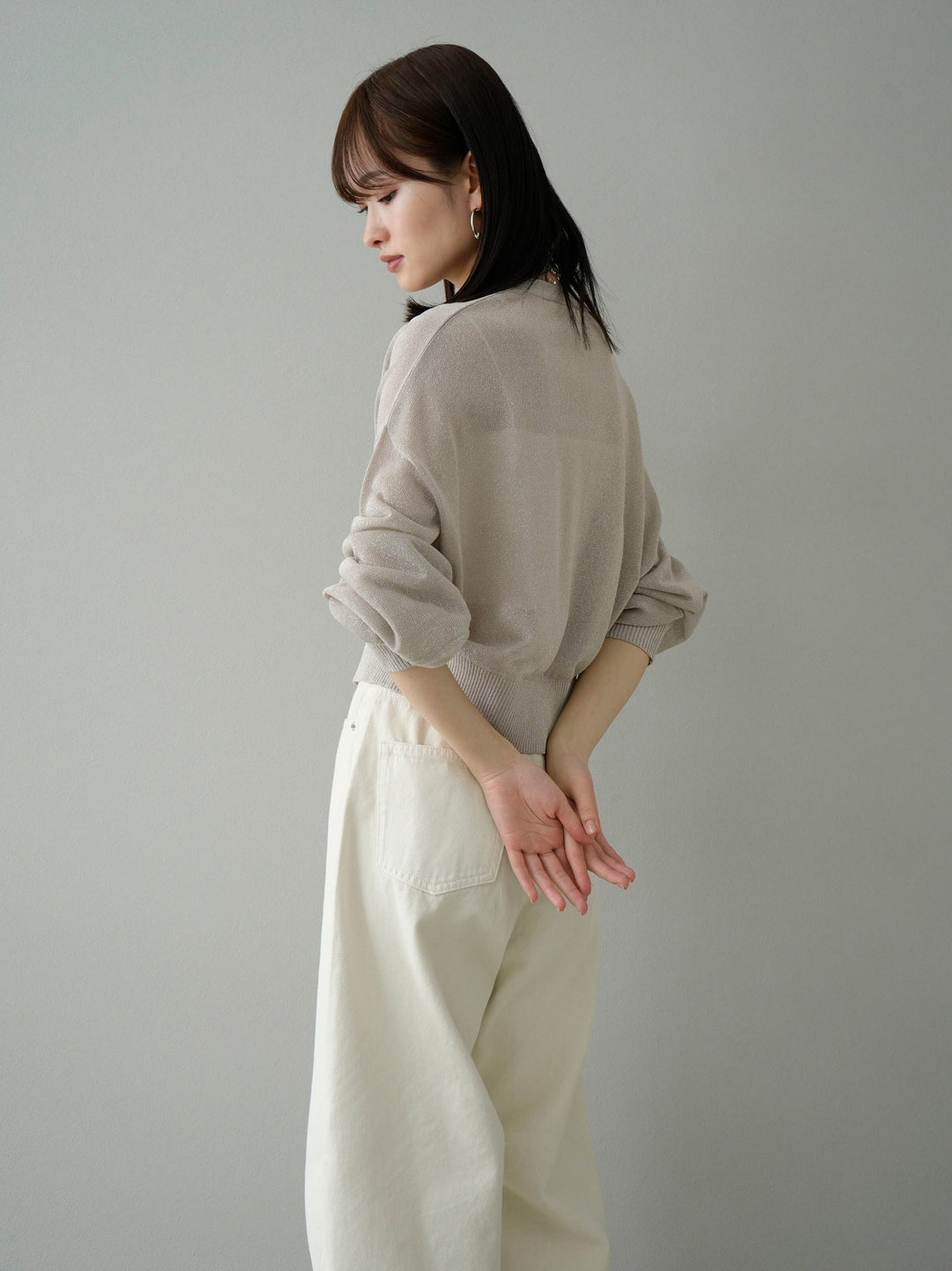 【套裝】Lamesia針織開襟衫+telecollibe裸背心+曲線牛仔布（3套）