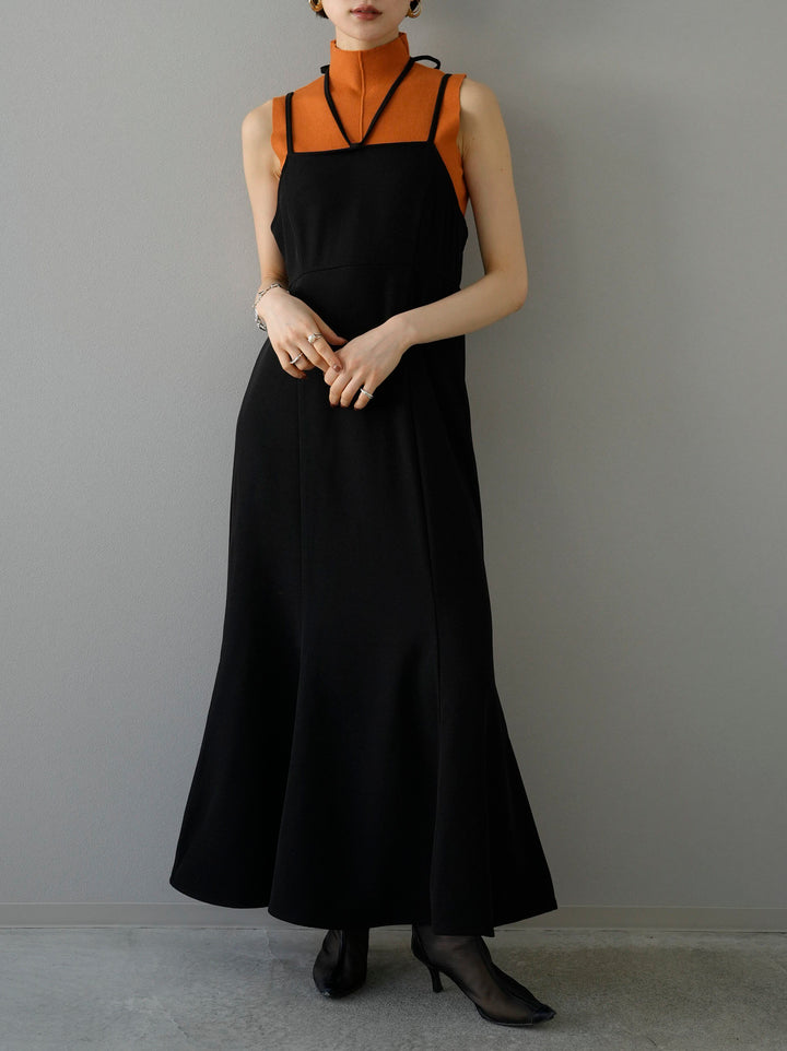 [Pre-order] Halterneck Mermaid Cami Dress/Black