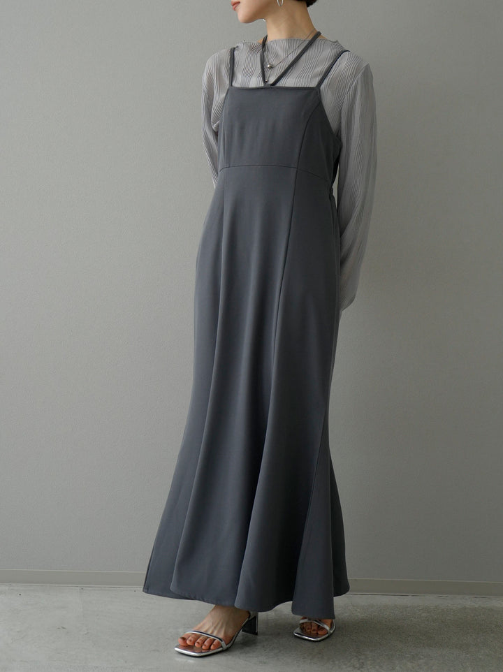 [Pre-order] Halterneck Mermaid Cami Dress/Gray