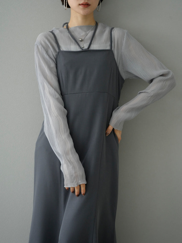 [Pre-order] Halterneck Mermaid Cami Dress/Gray