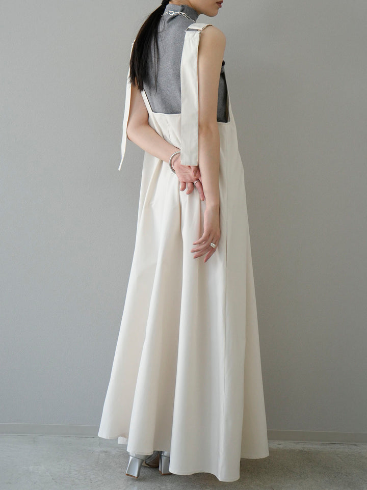 [Pre-order] Venetian Zip Flare Dress/Ivory