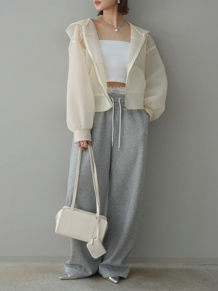 [予約]カップ付テレコリブベアキャミソール/オフ