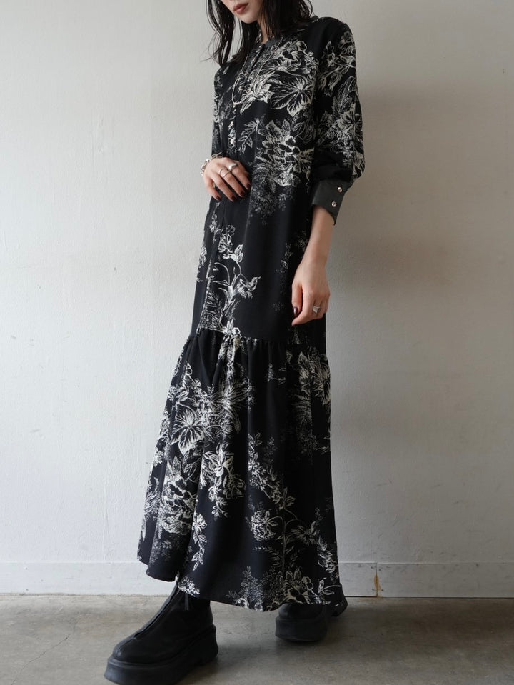 [Pre-order] All-over color-coordinated dress/botanical