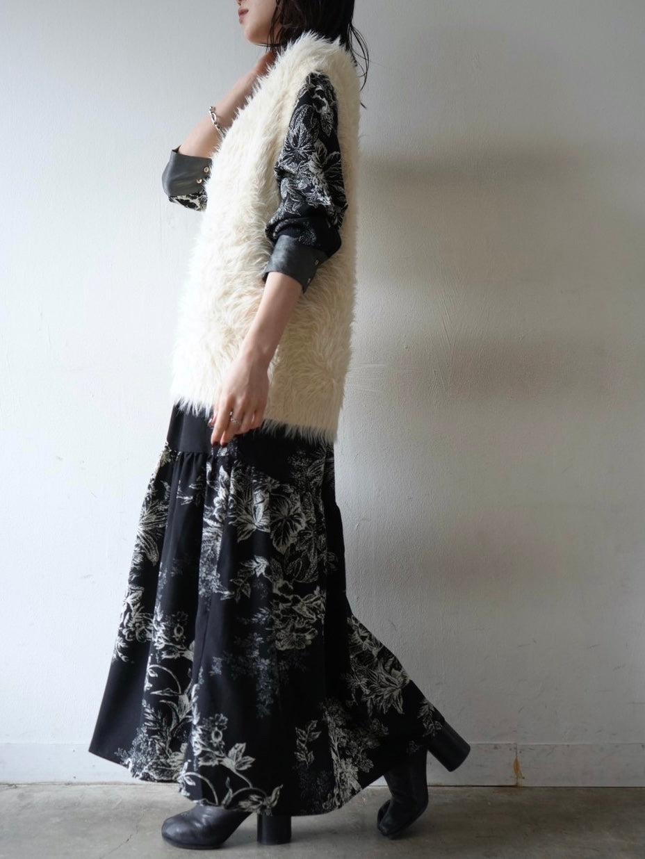 予約]総柄配色ワンピース/ボタニカル – Lumier