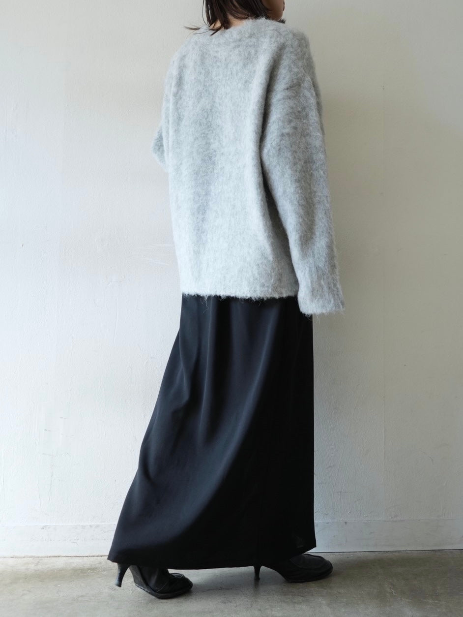 【預訂】裹身設計疊層裙/黑色