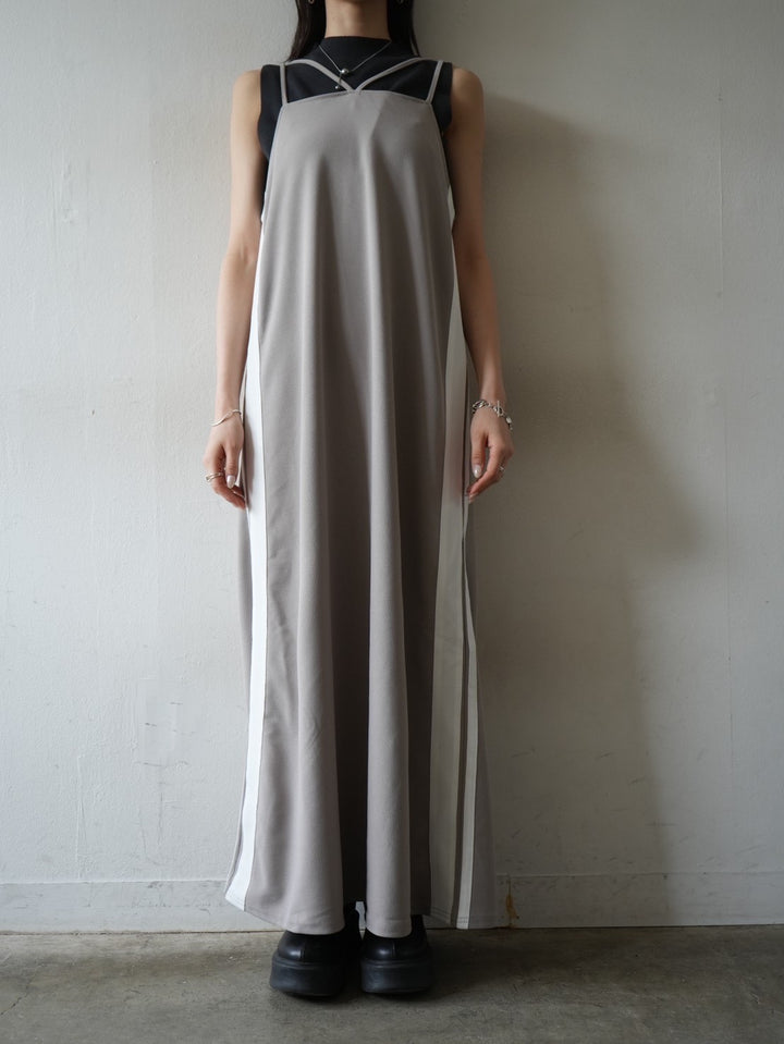 [Pre-order] Cut Georgette Sideline Camisole Dress/Greige