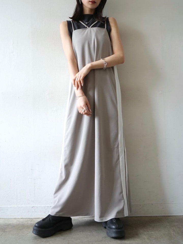 [Pre-order] Cut Georgette Sideline Camisole Dress/Greige