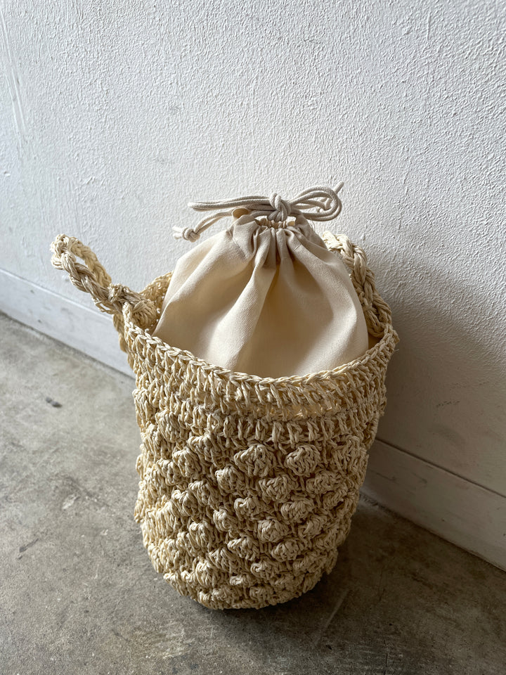 [Pre-order] Straw Bucket Bag/Brown