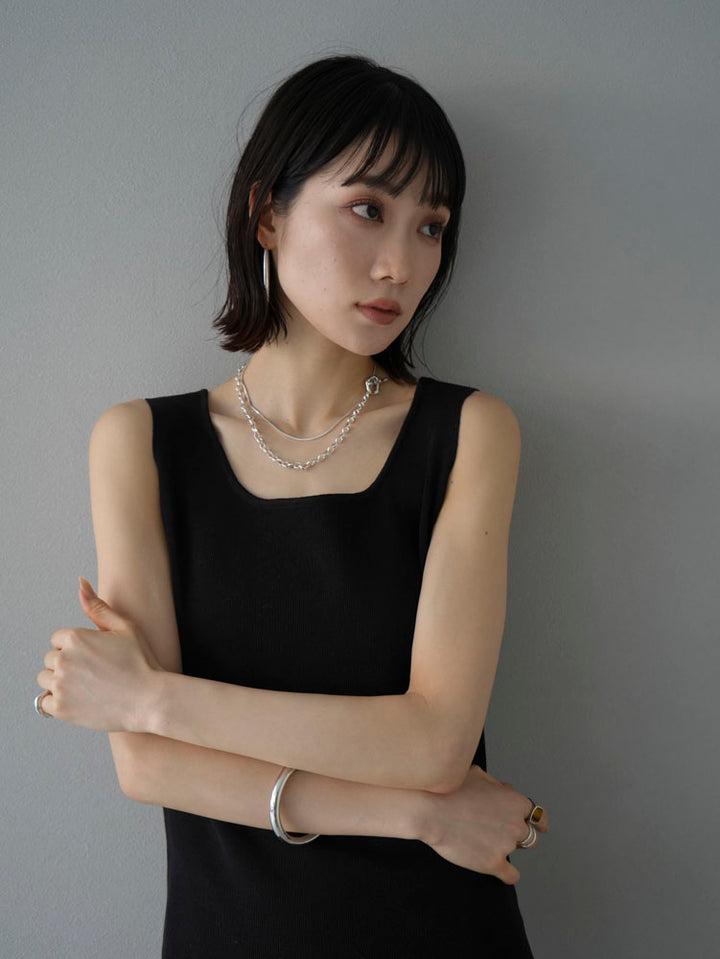 [Pre-order] 3WAY MIX CHAIN ​​LONG NECKLACE/Silver