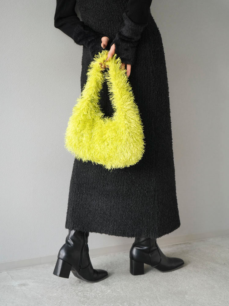 予約]ワンハンドルフリンジファーミニバッグ/イエロー – Lumier