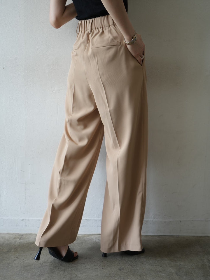 [Pre-order] Double-pleated wide pants/beige