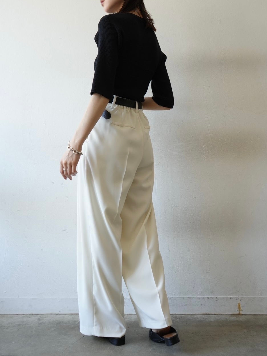 [Pre-order] Double-pleated wide pants/ivory