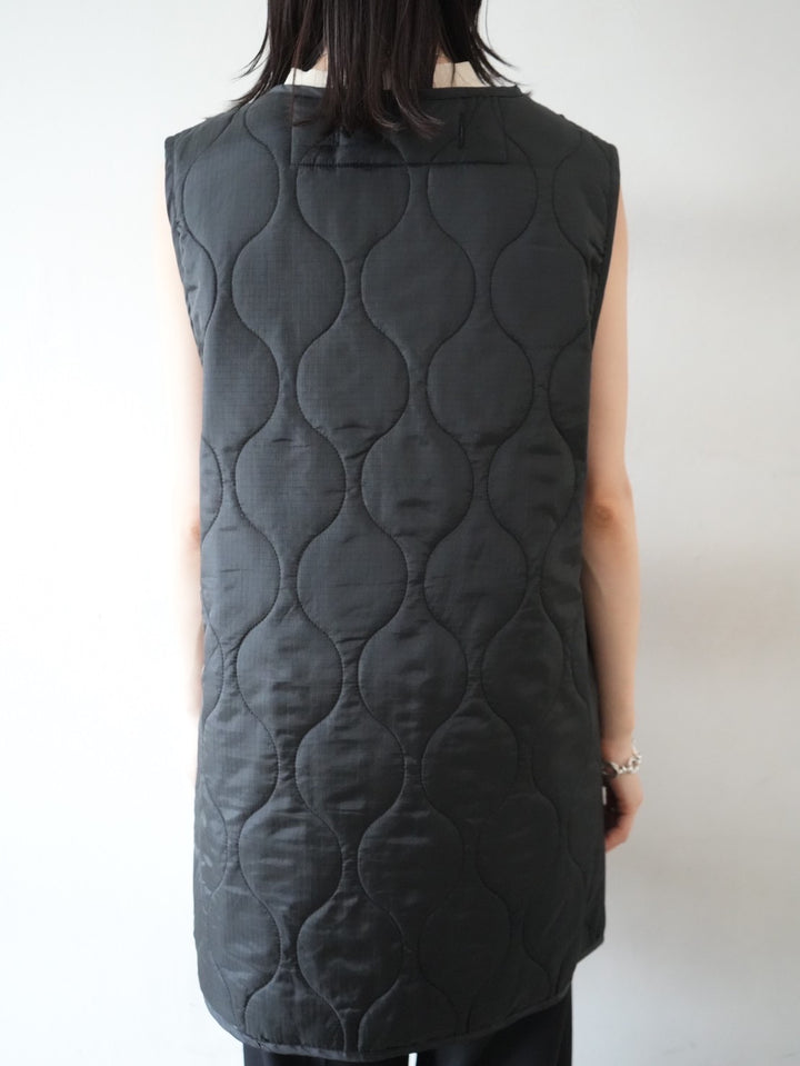 [Pre-order] Liner Quilted Over Vest/Black