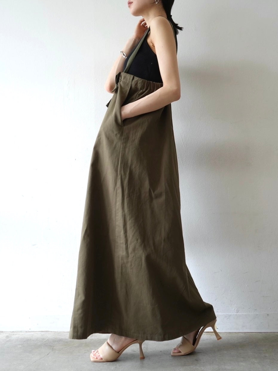 nagonstansツイル サスペンダースカート nagonstans - nagonstans