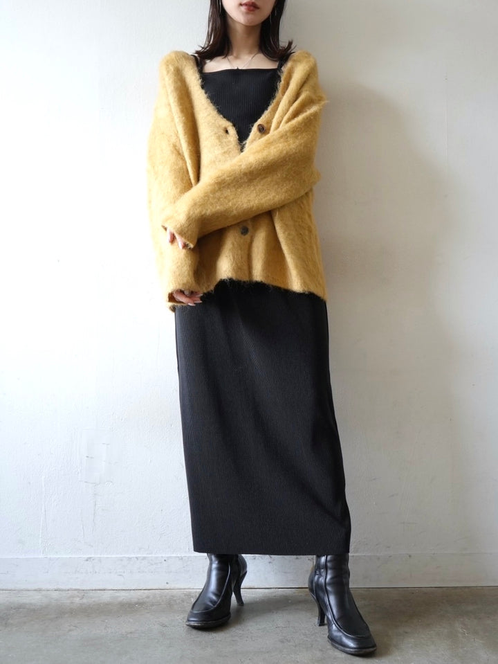 [Pre-order] Mohair knit cardigan/yellow