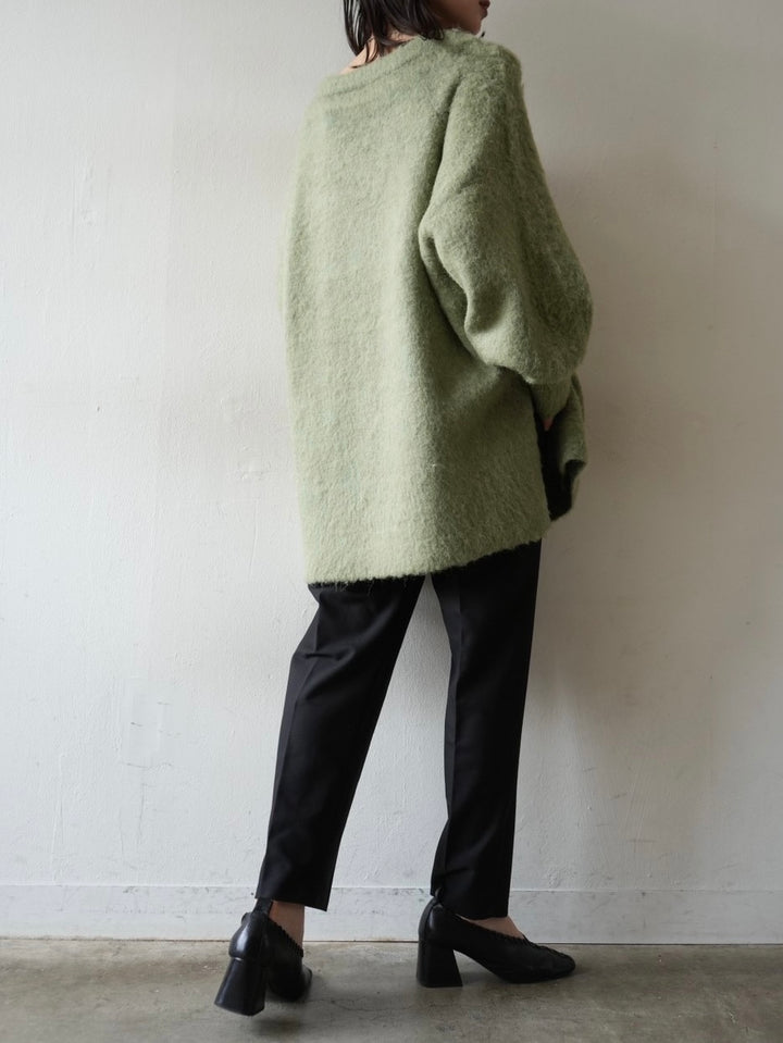 【預訂】馬海毛針織套頭衫/綠色