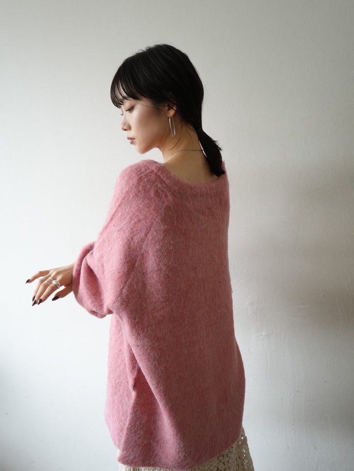 [Pre-order] Over Mohair Knit Pullover/Pink
