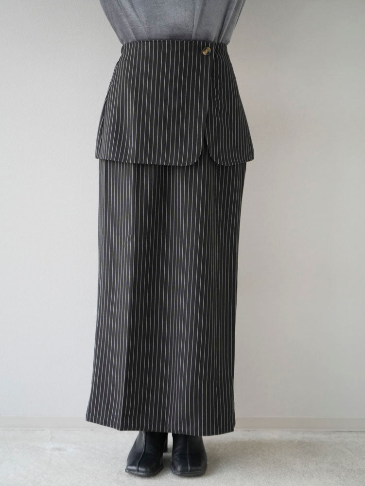 プラチナ・ストライプ】長め丈 タイトスカート | ユニフォーム総合メーカーのサーヴォ公式通販スタイルイスト お値下げ310愛用!レプシィム ストライプ タイトスカート 新品未使用