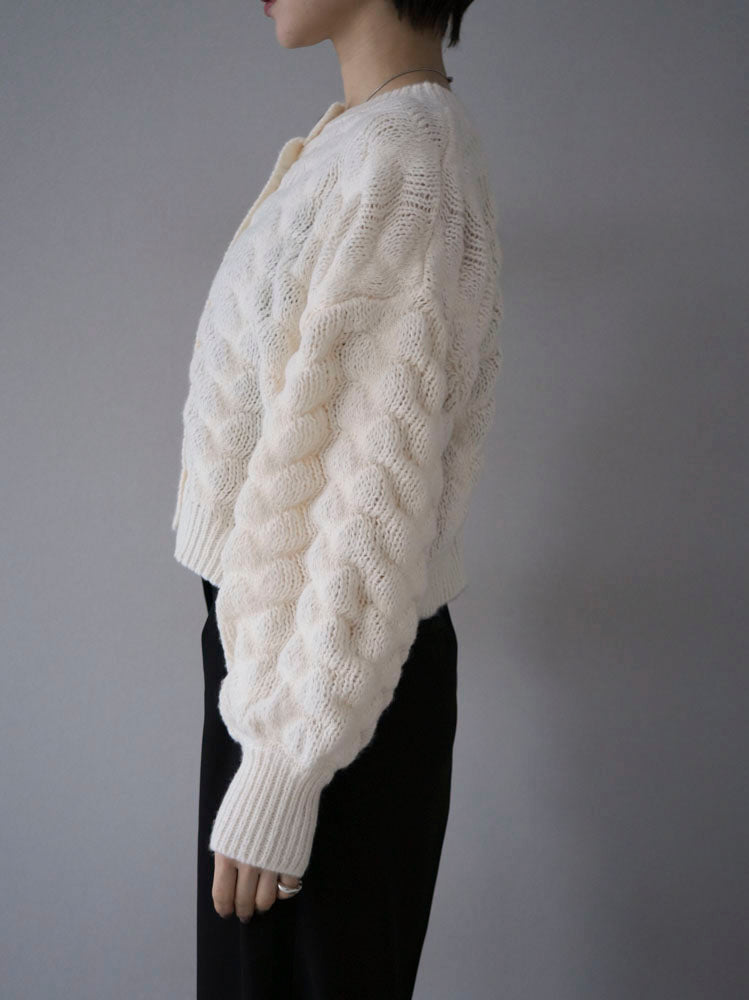 [Pre-order] Pokopoko 2-way knit cardigan/ivory