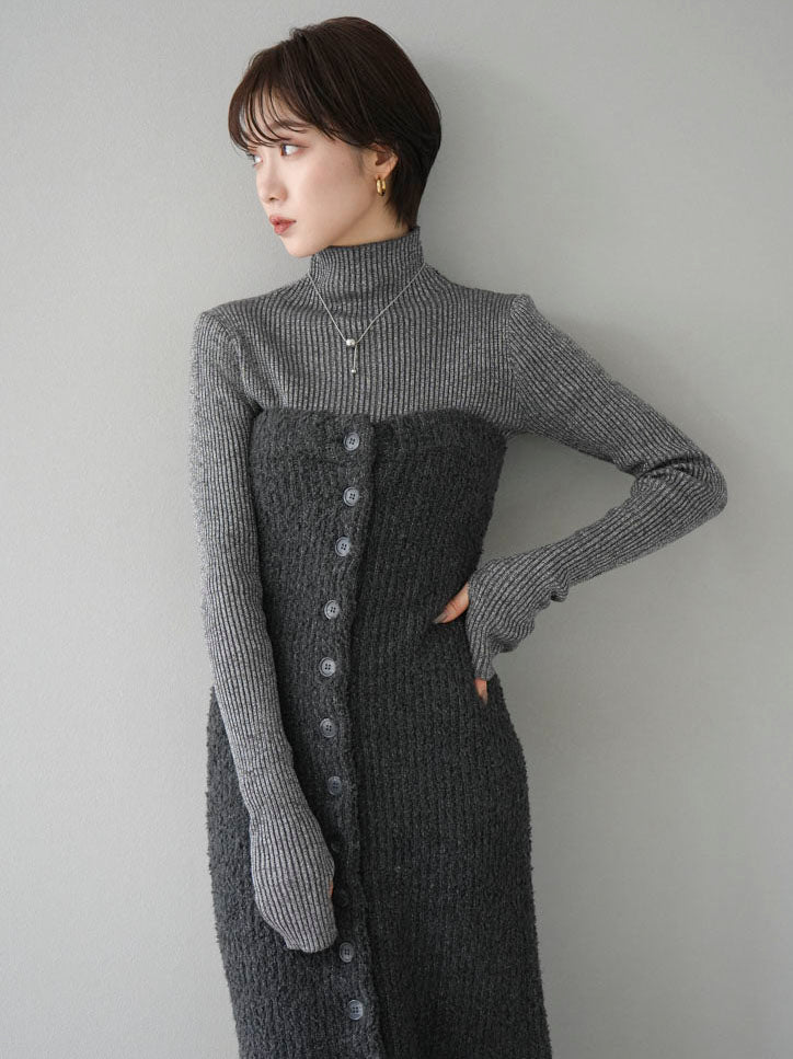 [Pre-order] Boucle Bear Dress/Charcoal