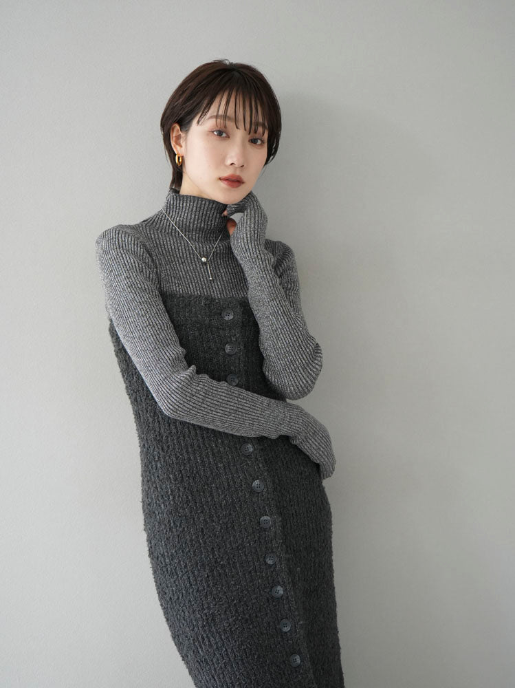 [Pre-order] Boucle Bear Dress/Charcoal