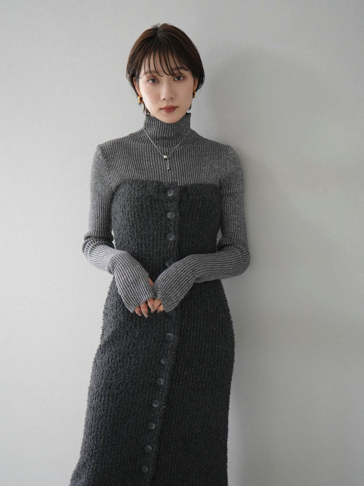 [Pre-order] Boucle Bear Dress/Charcoal