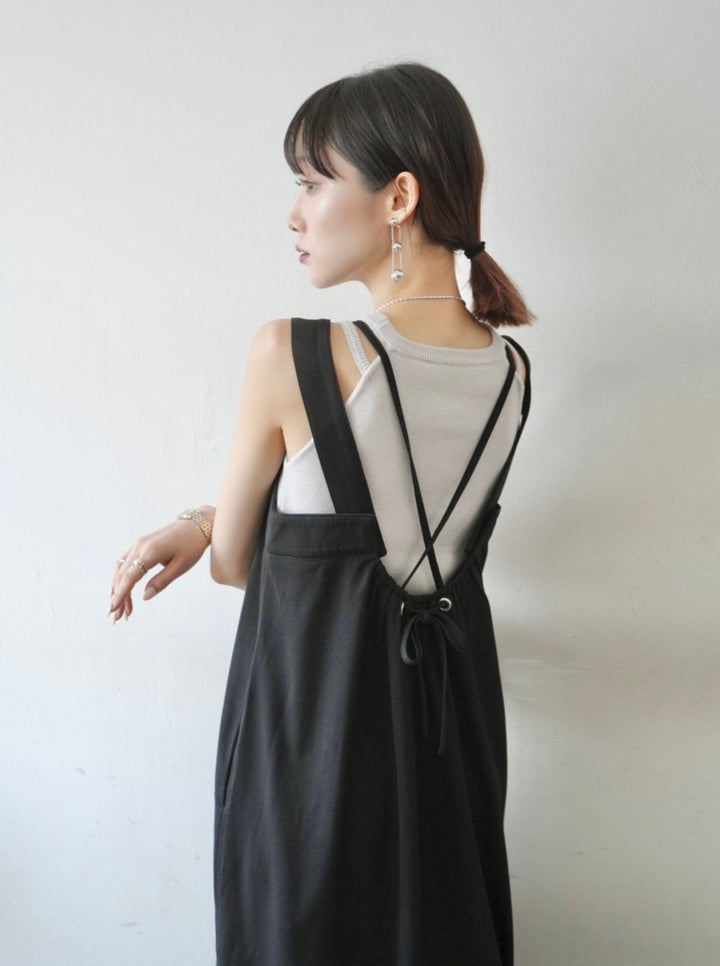 [SET] Back gathered sleeveless dress + Back gathered sleeveless dress (2set)
