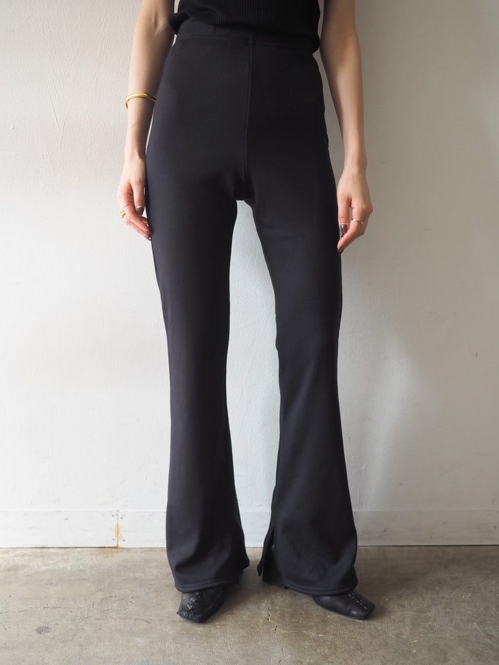 [Pre-order] Warm Easy Flare Slit Pants/Black