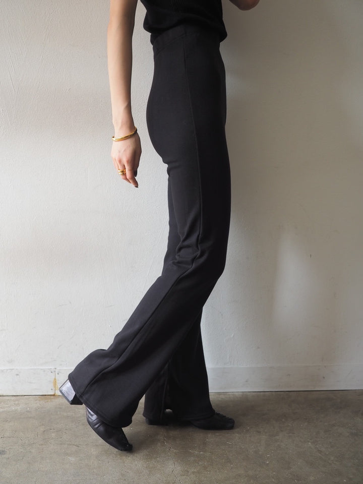 [Pre-order] Warm Easy Flare Slit Pants/Black