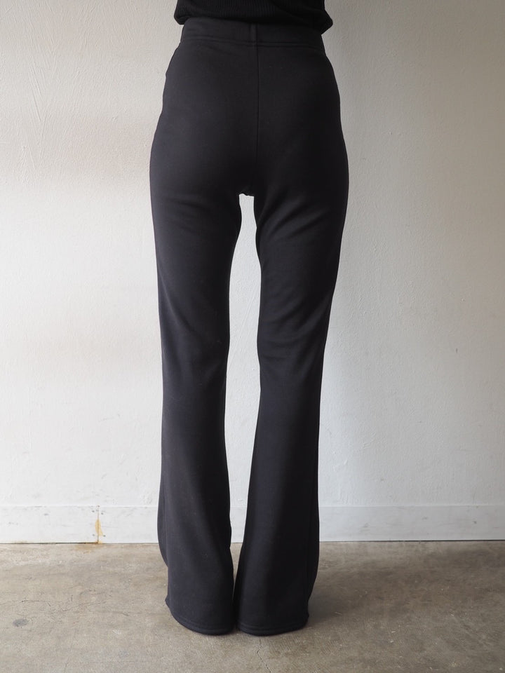 [Pre-order] Warm Easy Flare Slit Pants/Black