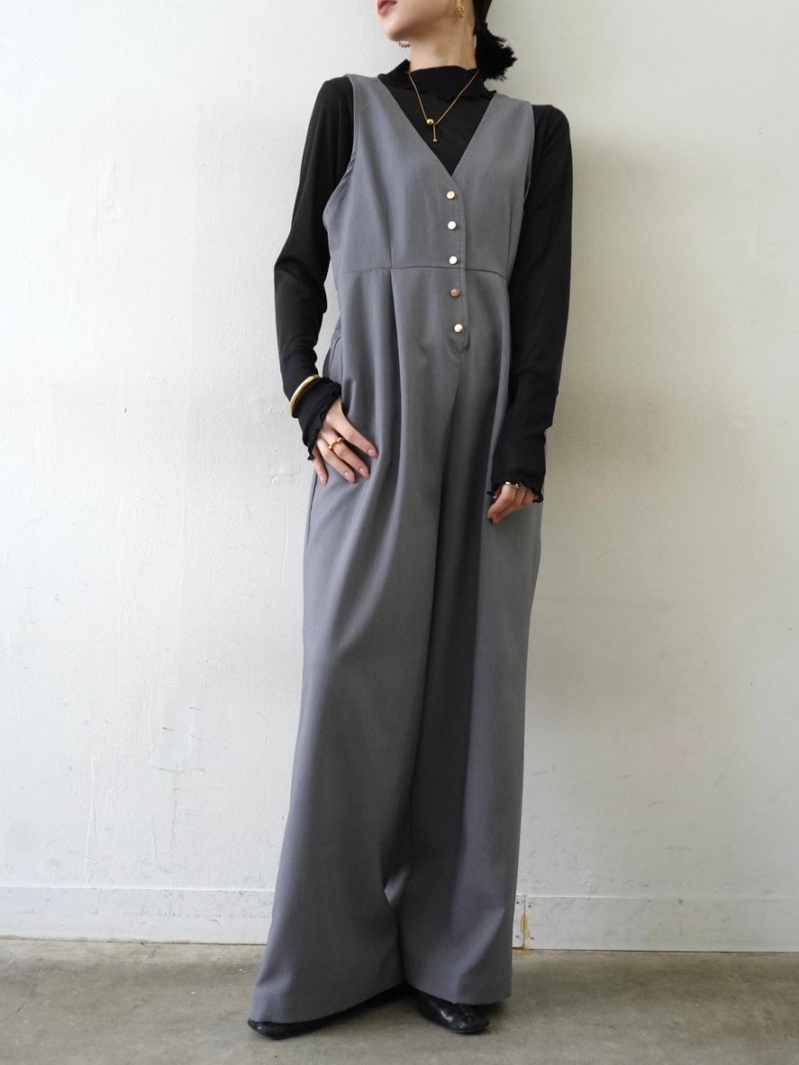 [予約]コットンガーゼシアー切替メロートップス/ブラック