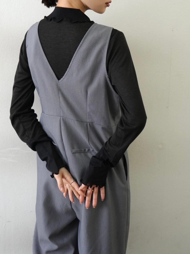 [予約]コットンガーゼシアー切替メロートップス/ブラック