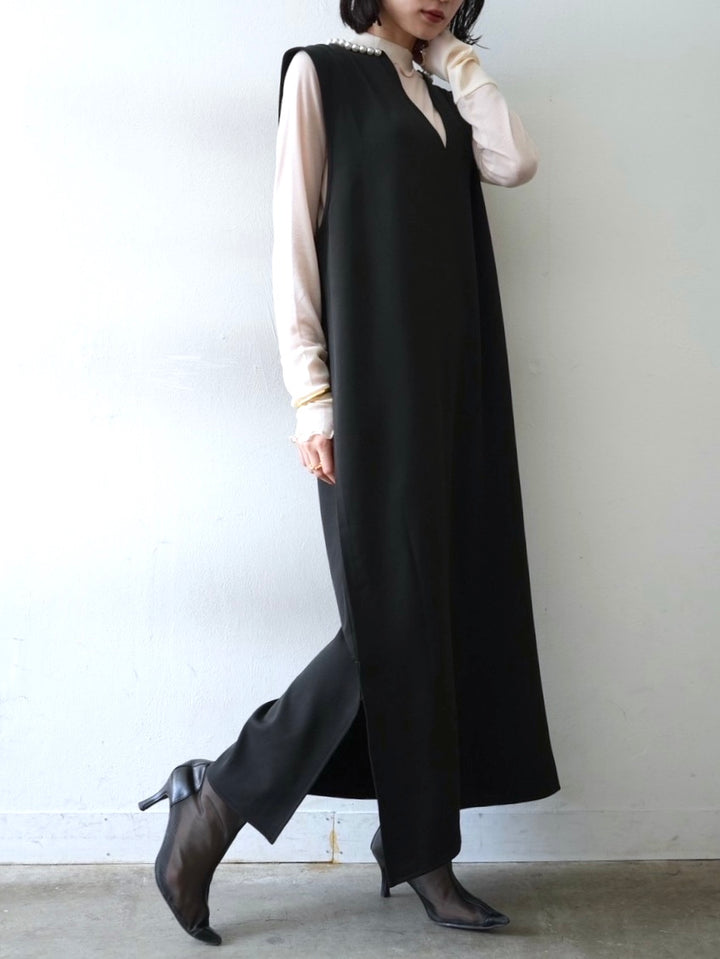 [予約]コットンガーゼシアー切替メロートップス/アイボリー