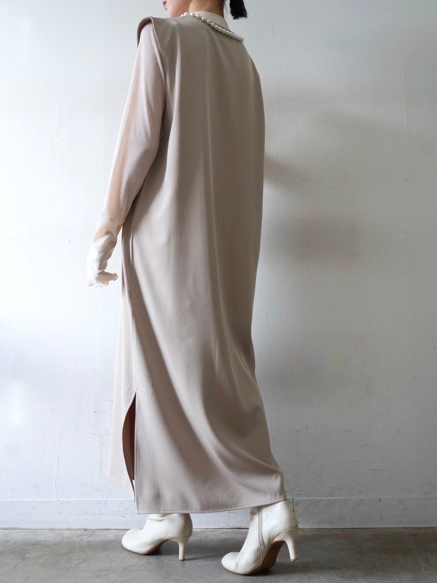 [予約]コットンガーゼシアー切替メロートップス/アイボリー