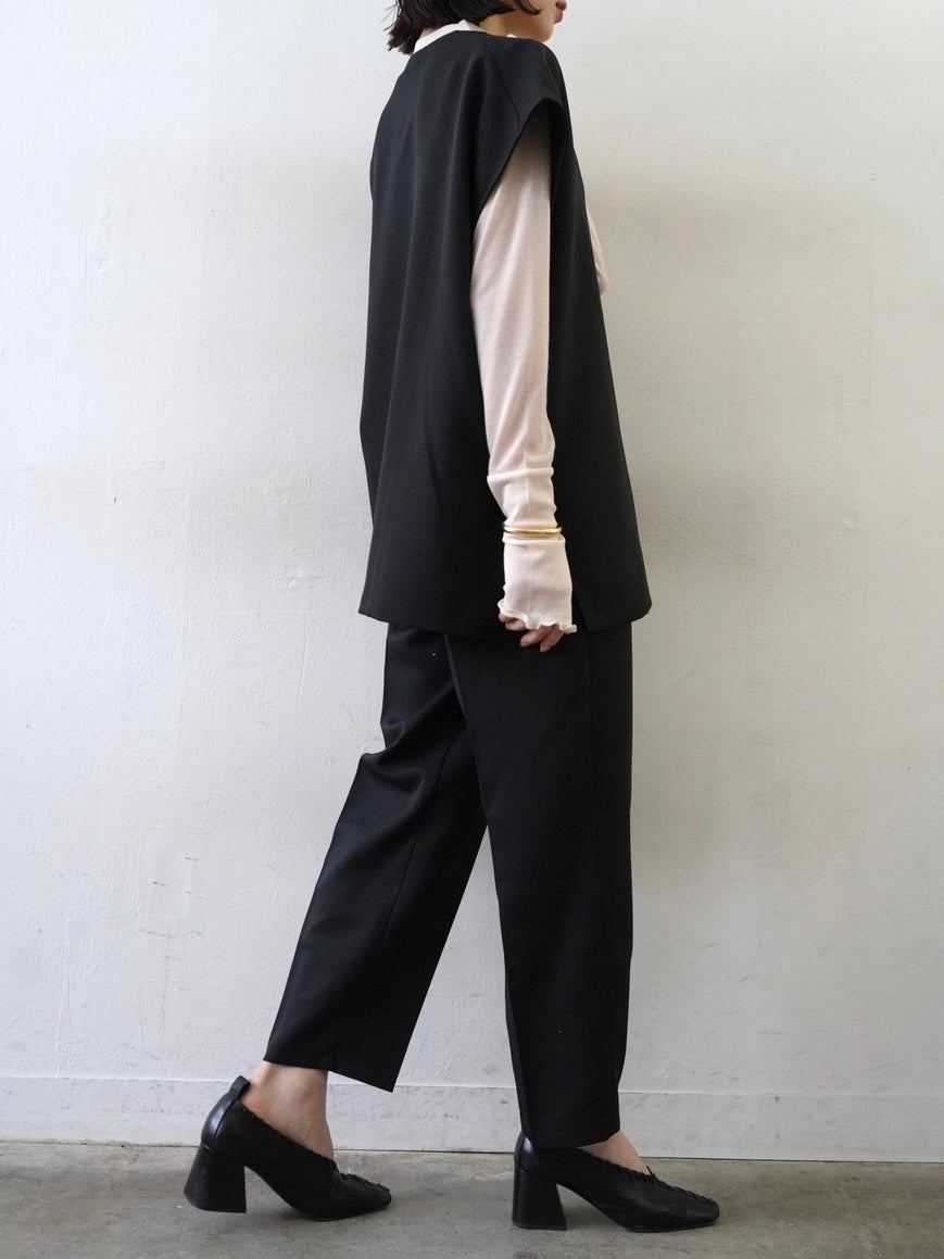 [予約]コットンガーゼシアー切替メロートップス/アイボリー