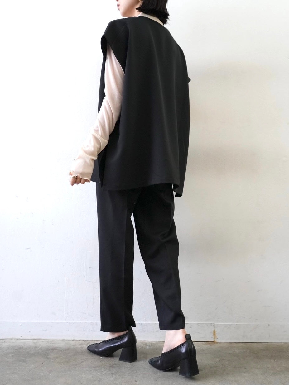 [予約]コットンガーゼシアー切替メロートップス/アイボリー