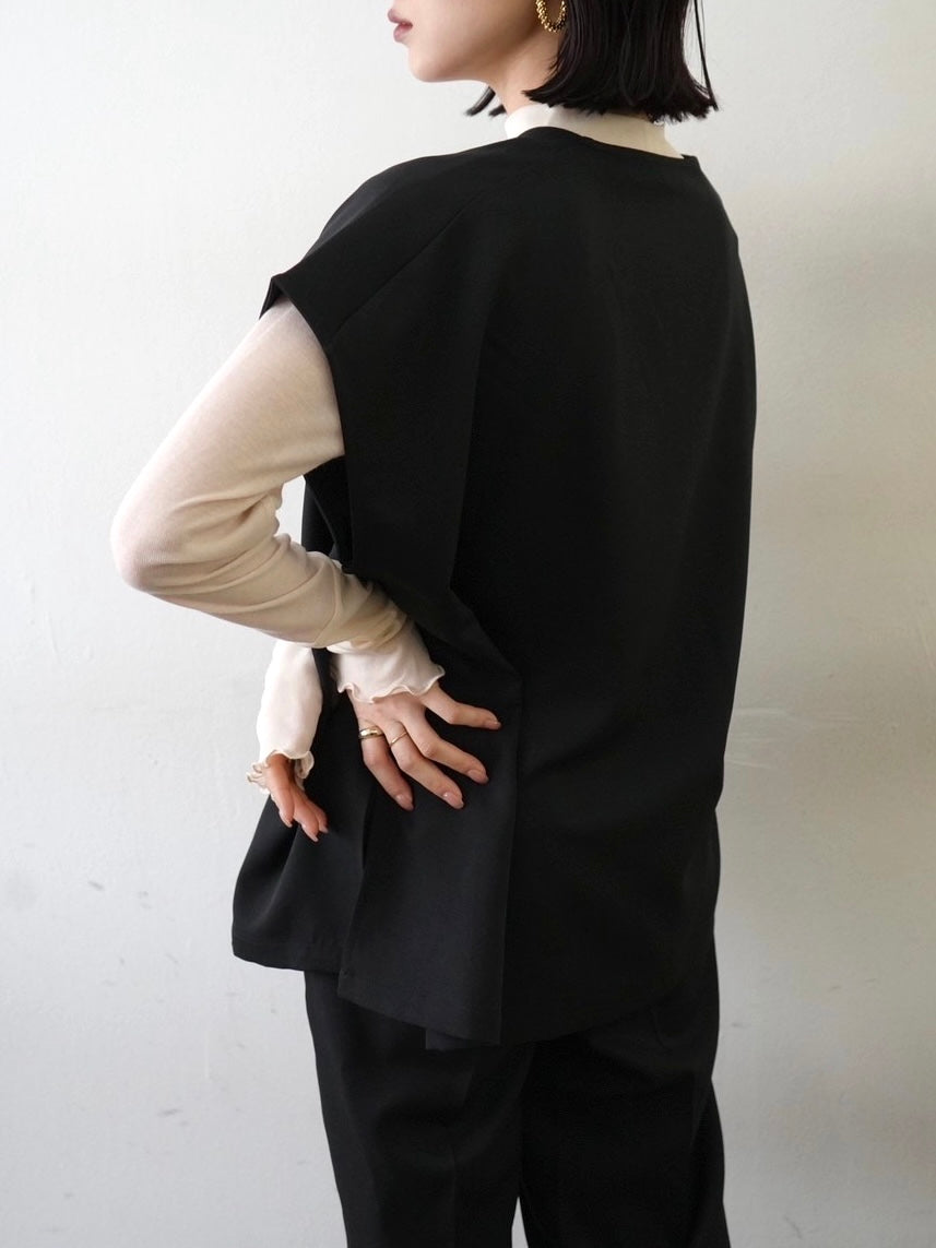 [予約]コットンガーゼシアー切替メロートップス/アイボリー