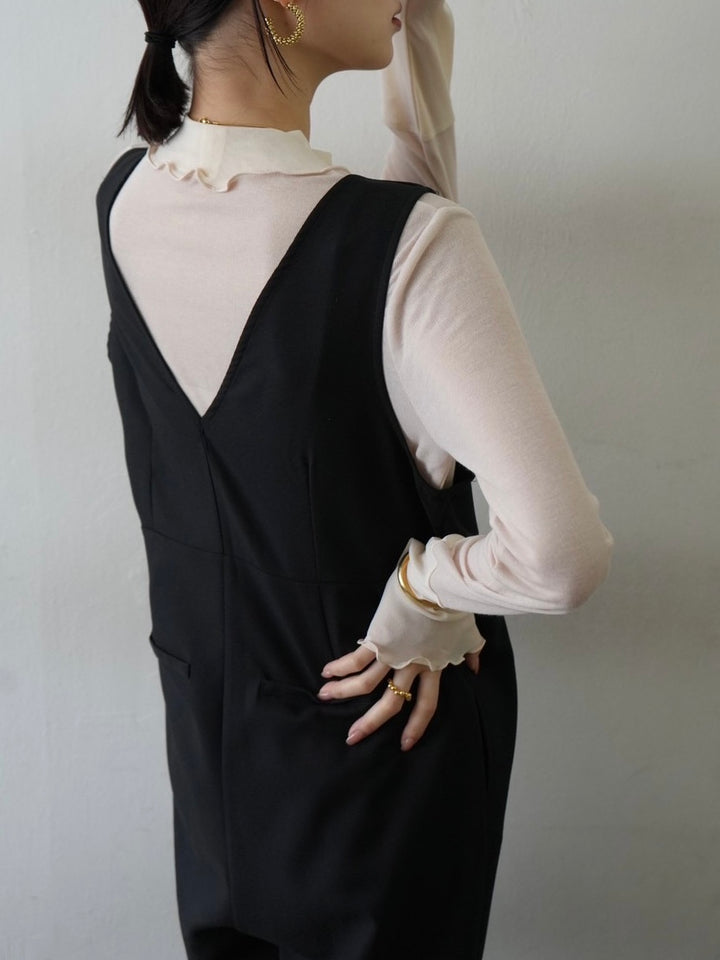 [予約]コットンガーゼシアー切替メロートップス/アイボリー