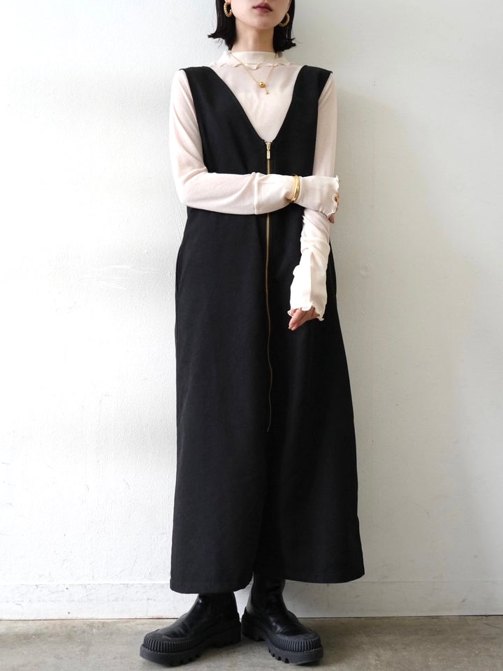 [予約]コットンガーゼシアー切替メロートップス/アイボリー