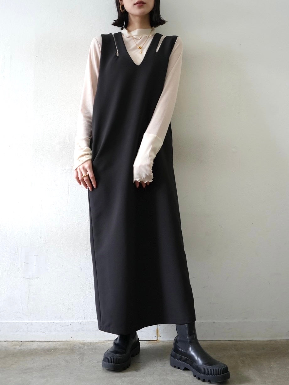 [予約]コットンガーゼシアー切替メロートップス/アイボリー