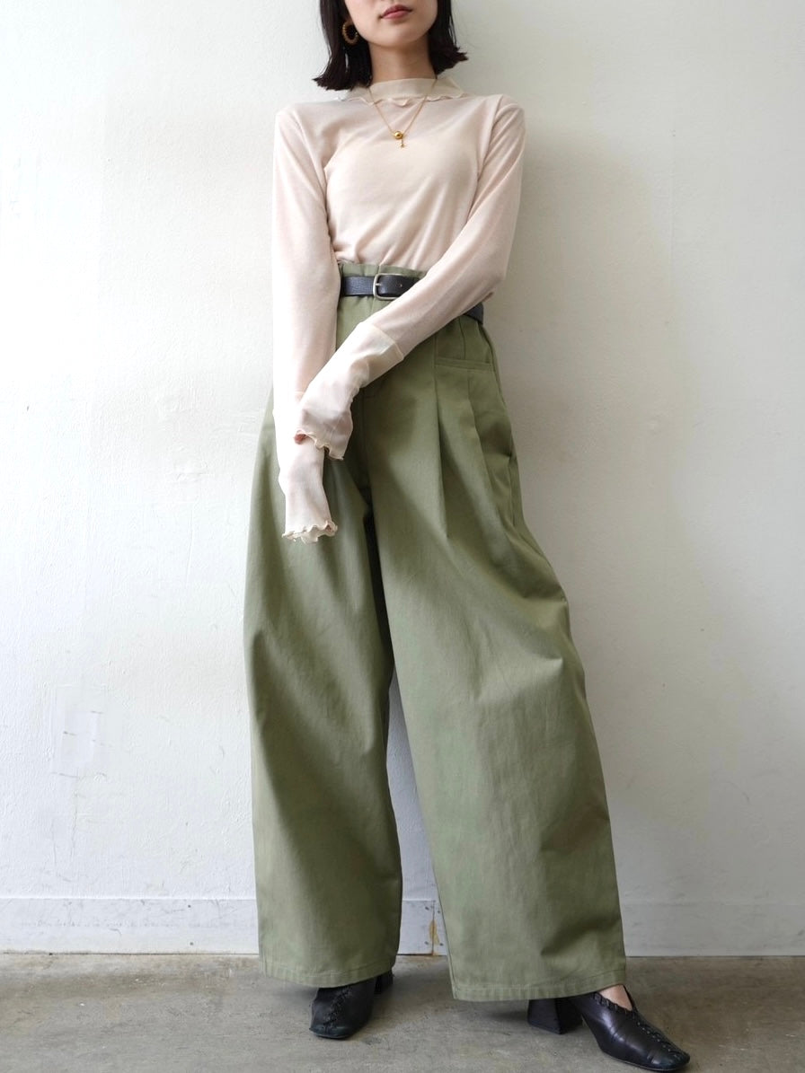 [予約]コットンガーゼシアー切替メロートップス/アイボリー