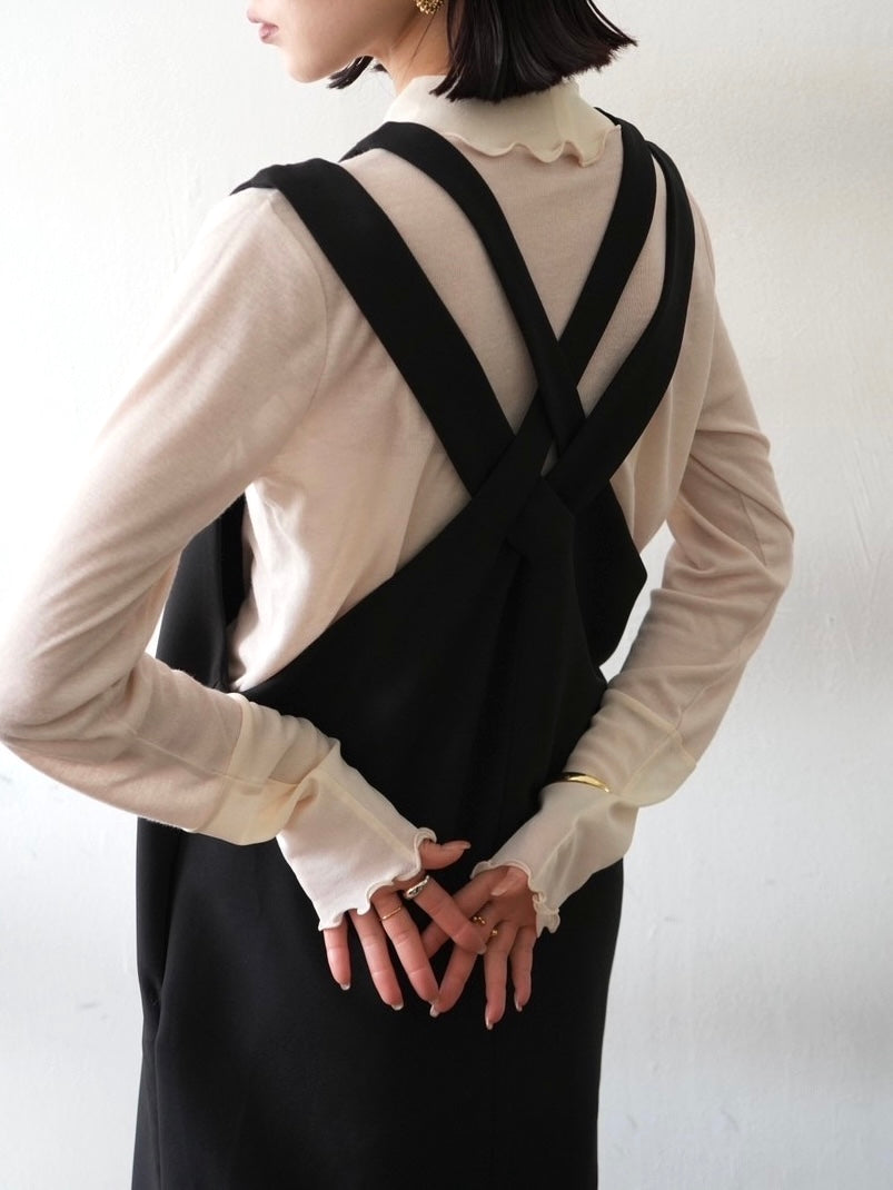 [予約]コットンガーゼシアー切替メロートップス/アイボリー