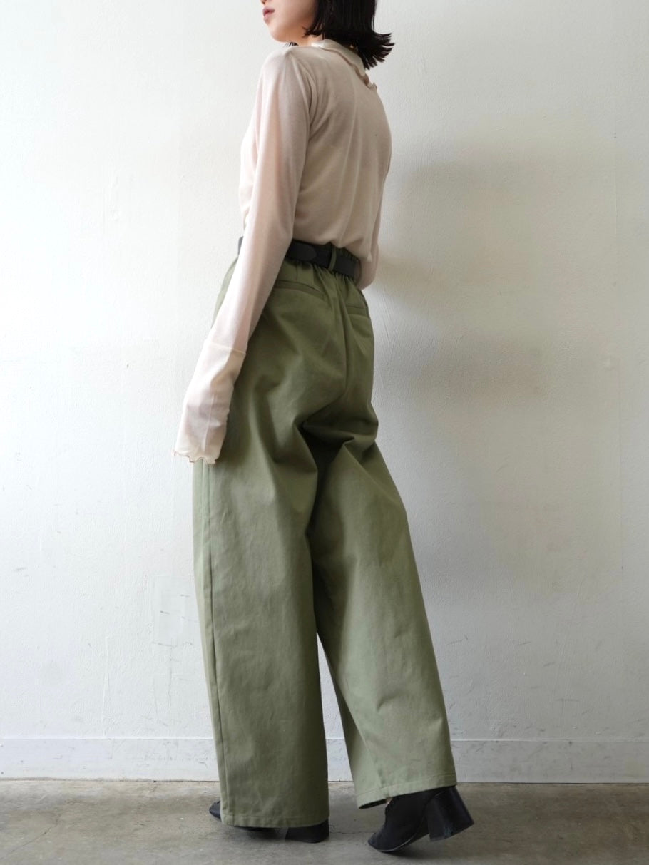 [予約]コットンガーゼシアー切替メロートップス/アイボリー