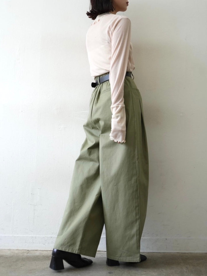 [予約]コットンガーゼシアー切替メロートップス/アイボリー