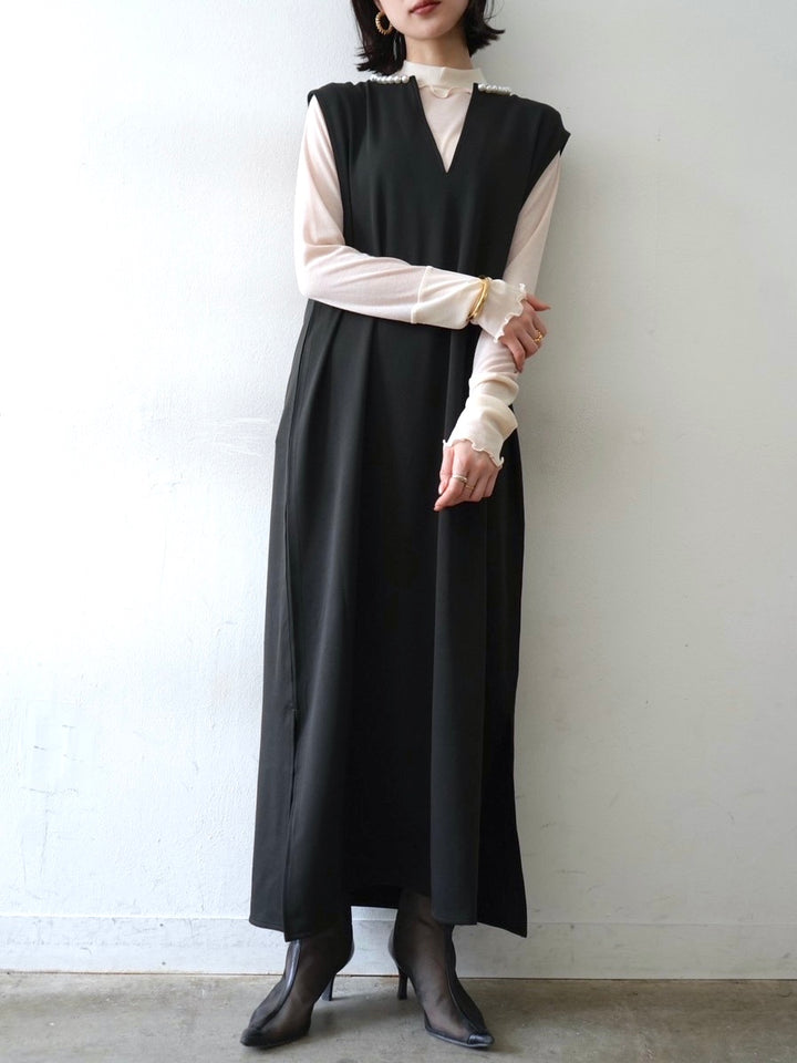 [予約]コットンガーゼシアー切替メロートップス/アイボリー