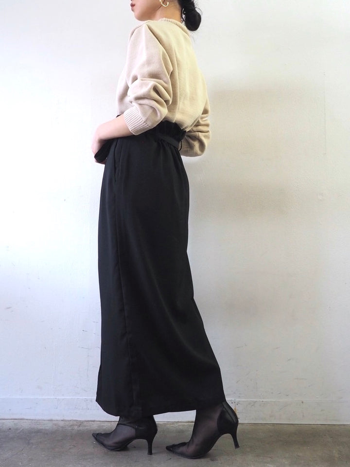 [予約]刺繍ロゴポリエステルニットプルオーバー/アイボリー