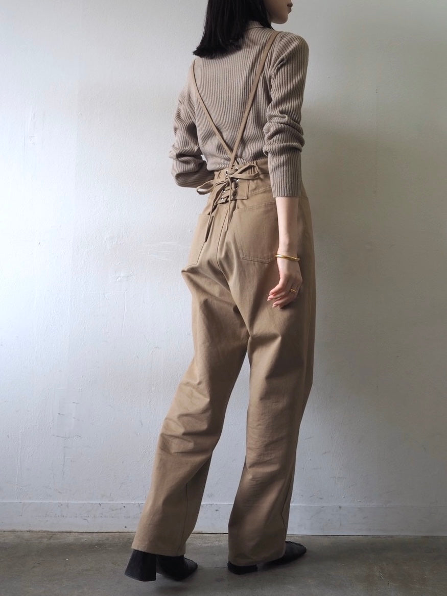 j&m davidson リブタートルネック　xs　ベージュ 予約]リブタートルネックニットトップス/ベージュ – Lumier