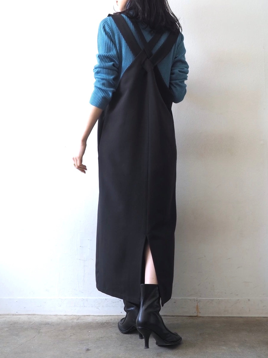 [予約]リブタートルネックニットトップス/ブルー